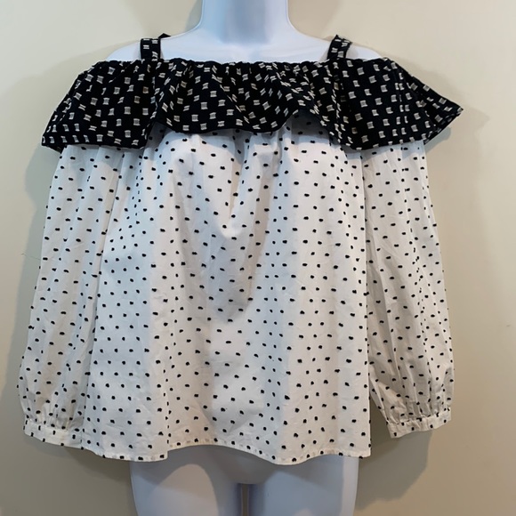 LOFT Tops - LOFT Exposed Shoulder Babydoll Shirt  Size S